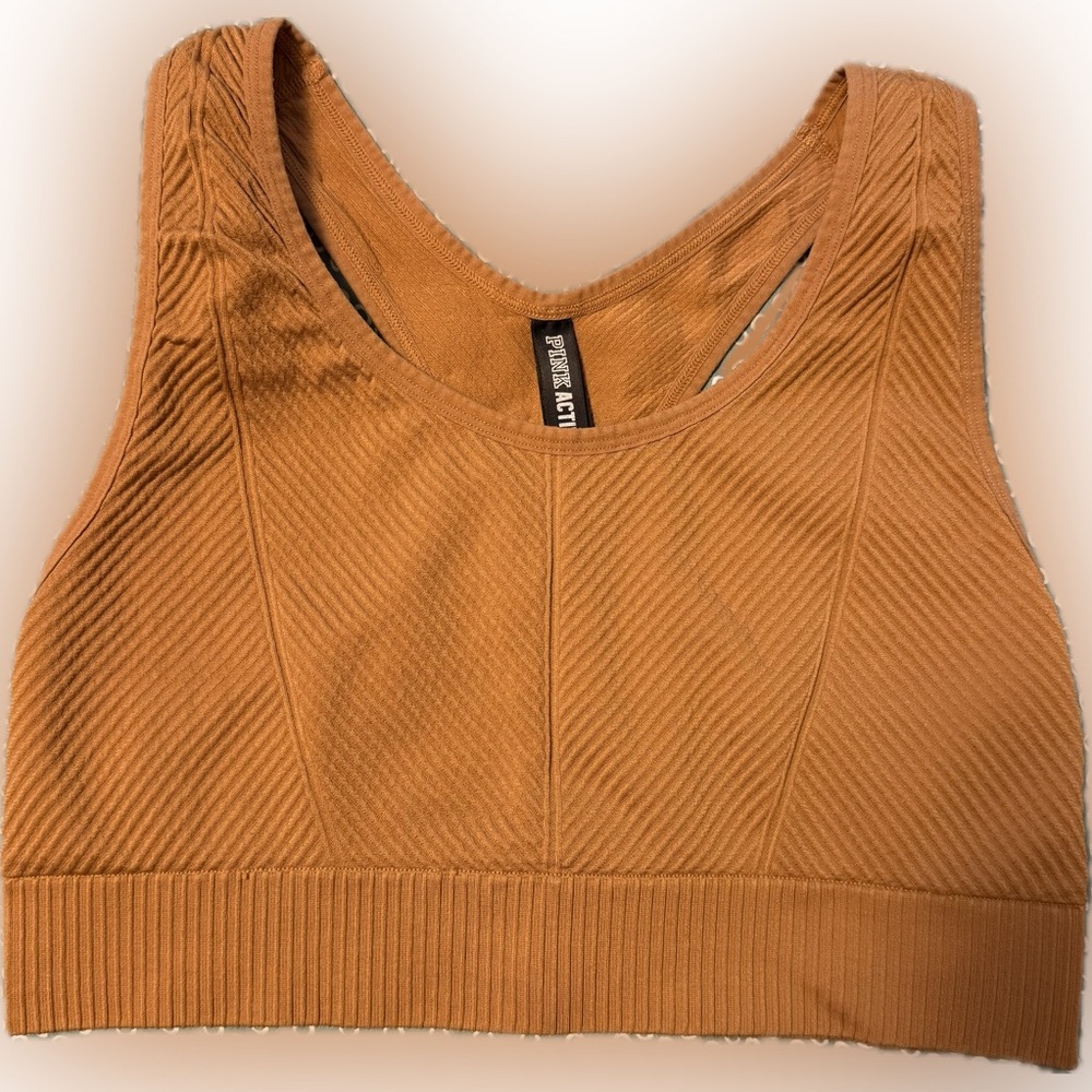 PINK Victoria's Secret Tan Sports Bra